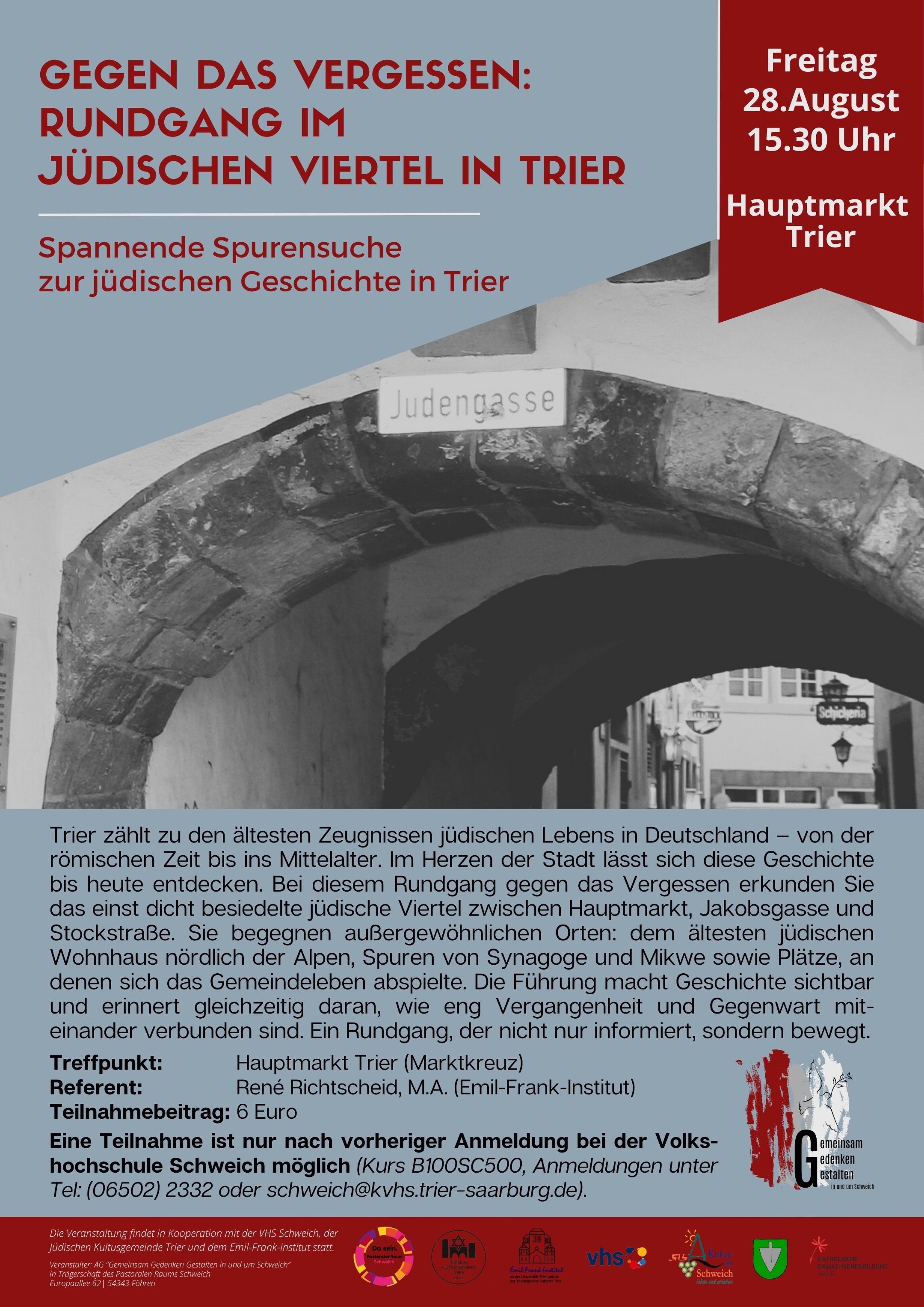 2026-08-28 Rundgang im jüdischen Viertel in Trier