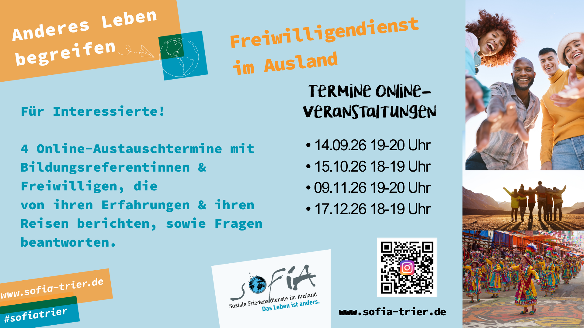 Aushang_Termine Online-Austausch (c) SoFiA e.V. Aushang_Termine Online-Austausch