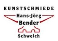 Logo der Kunstschmiede Bender mit einem gezeichneten roten Amboss