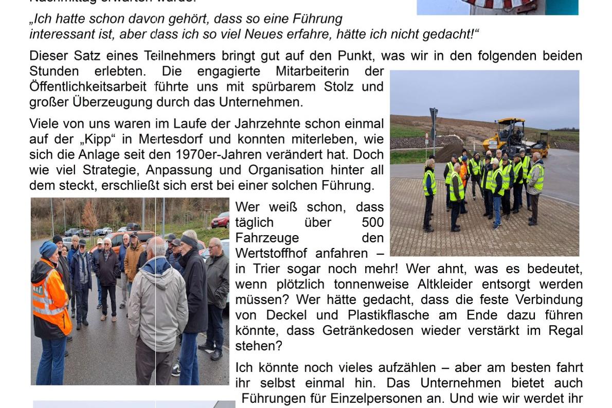 Männertreff - Bericht Dezember