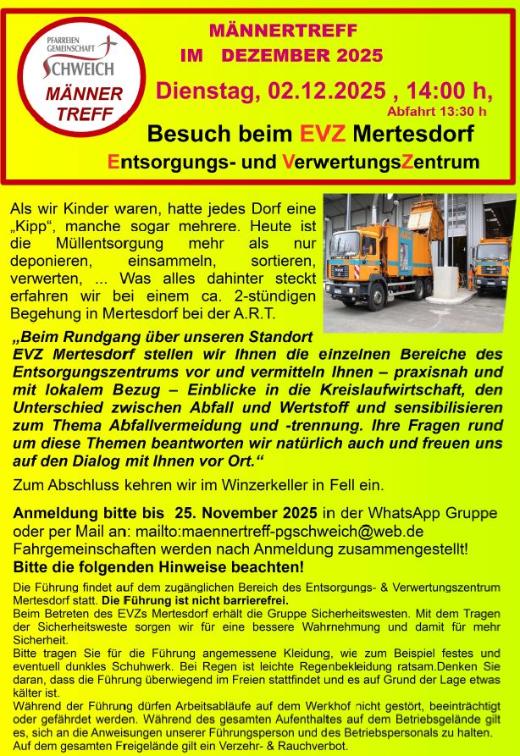 Männertreff Flyer Dezember