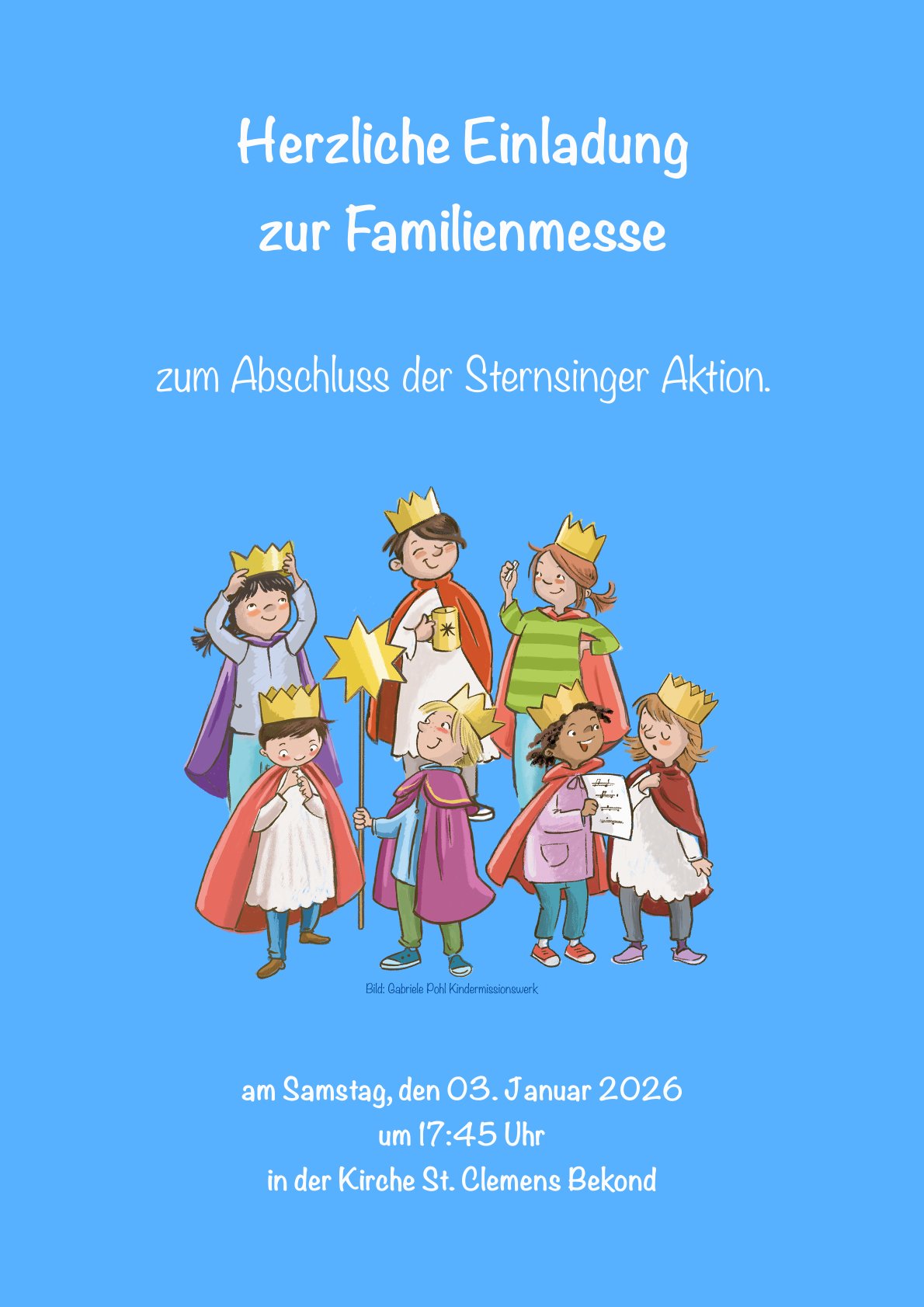 Plakat Sternsinger Bekond 2026